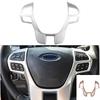 For Ford Ranger Everest Endeavor 2015-2020 ABS Chrome Steering Wheel Cover Sticker Trim Frame Decorator Accessories