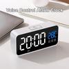 Rechargeable Battery Alarm Clock Voice Control LED Table Clock New Digital Alarm Clock  Bedroom Use