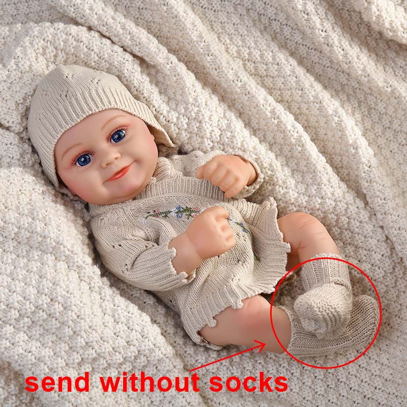 40cm Reborn Dolls Realistic Full Vinyl Doll 17.74in Lifelike Newborn Doll Cute Dolls Toy Princess Toys  For Adults Birthday Gift