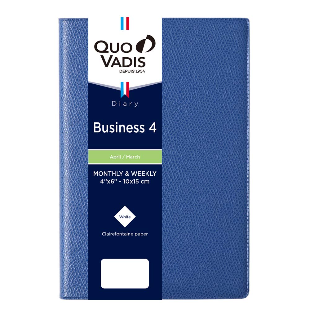 

QUOVADIS Blue Ocean Business 4/Anpara Diary (Starting April 2025) (Weekly Vertical, A6 Variant Size, 10x15cm) QUOVADIS qv66301bl