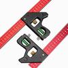 300/400mm Aluminum Alloy Multi-Functional Angle Ruler W/ Level Bubble, Ergonomic Handle for Accurate Carpentry Home Improvement