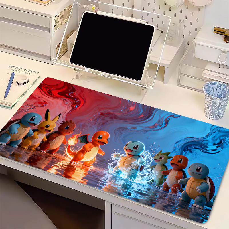 Mouse Pad P-Pokemon pc speed For e-sports players Office Laptop Computer Keyboard Pad Non Slip Desk Mat Cartoon style Mousepad
