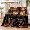 Attack On Titan Custom Name Flannel Throw Blanket Soft Warm for Sofa Bed Indoor Home Use