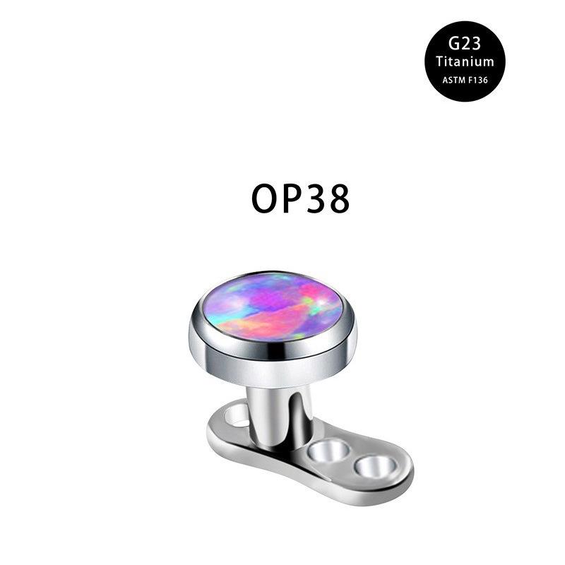 

Дермальный якорь из титана G23 имплантационного класса с опалом 3-5 мм, внутренняя резьба для пирсинга ключицы 3mm