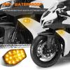 For Yamaha Large Displacement Motorcycles Flush Mount LED Turn Signals Smoke Lens Lamp