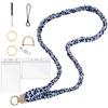 Adjustable Elastic Material Retractable Lanyard Set Luxury Female Keychain  Office Gift