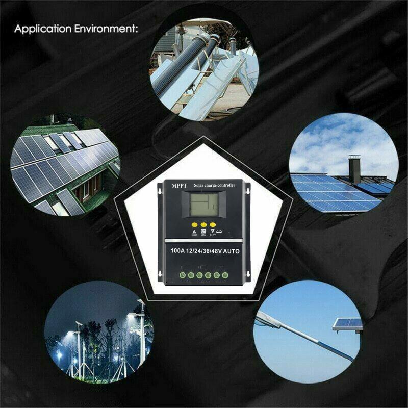 100A MPPT/PWM Controler de încărcare solară 12V/24V/36V/48V Controler automat USB dublu