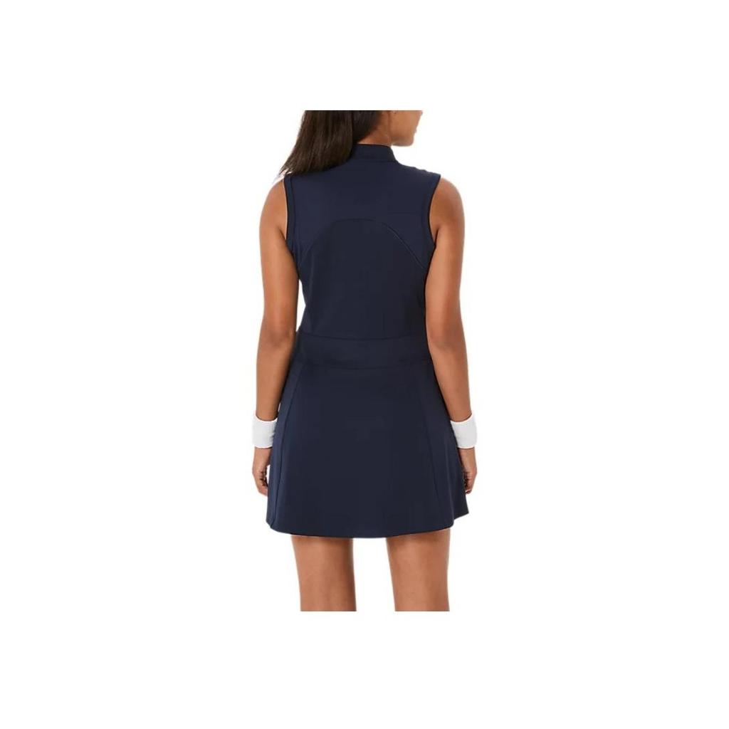 Asics Court Dress Casual Comfortable Versatile Fashion Sleeveless Dress Women Dresses Midnight-Blue 2042A372-400