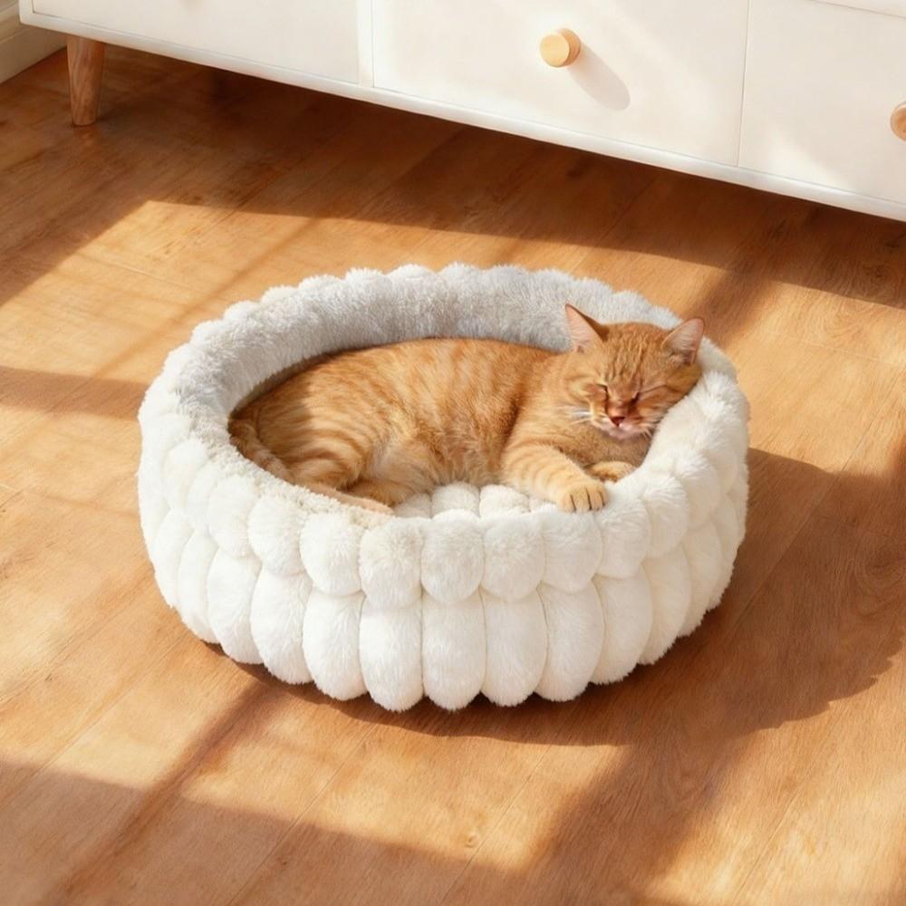 Warm Cat Sofa Bed Round Plush Pet Mat Dog Sleeping Mat Dog Kennel  for Cats and Dogs