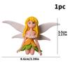8/1Pcs Miniature Fairy Figurines Hand-Painted Small Flower Fairies with Wings Garden Micro Landscape Potted Cake Topper Decor
