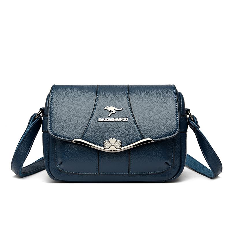 New Fashi Brand Women's Leather Crossbody Bags Small Shoulder Handbag Casual Flap Purse for Girls Ladies Daily Use Lightweight