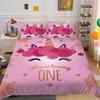 Home Bed Cover 3D Unicorn Themed Print Homes Bedding Quilt Cover Textiles Polyester Pillowcase Bedclothes