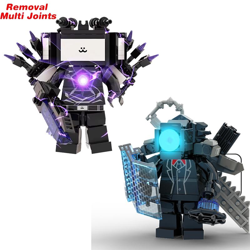 Skibidi Toileted TVman Multi Joined Mini Building Blocks Speakerman Cameraman Action Figures Model Toys for Kid Xmas Easter