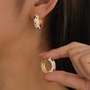 Korean Chinese Style Earrings Classic Hoop Ear Buckle Cute Round Small Hoop  Jewelry