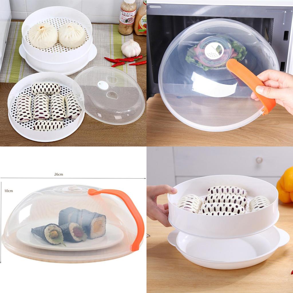 Home Kitchen Microwave Steamer Cookware With Lid For Effortless Multilayer Cooking