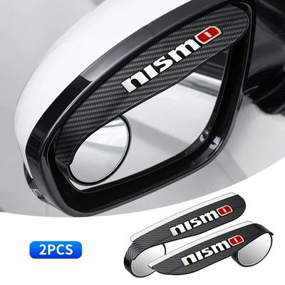 2 pièces Sourcil de pluie pour rétroviseur de voiture Petit rétroviseur rond Pour Nissan Nismo Tiida Teana GTR Juke Note Versa Almera Accessoires