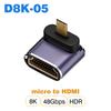 UGOURD HDMI2.1 Cable Adapter mini micro hdmi to HDMI 2.1 Converter 48Gpbs 8K60HZ 4K120HZ for HDTV Projector PS4 PS5 Laptop PC 4