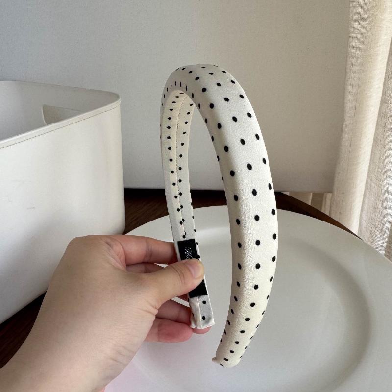 Trendy Polka Dot Multicolor Hairbands Thick Sponge for Elegant Styling