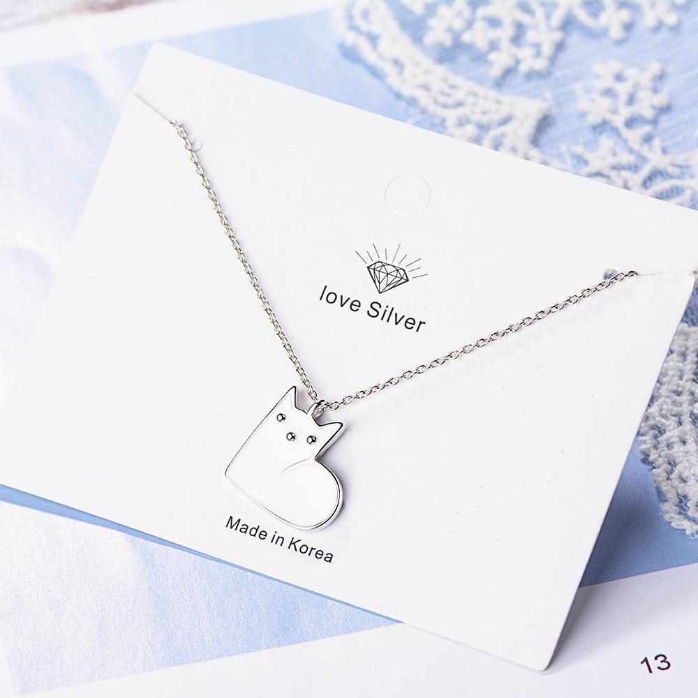 Temperament Fashion Necklace Pendant Female Cute Cat Set of Chains Sweet Collarbone Chain Female Necklace Gift for Girlfriends