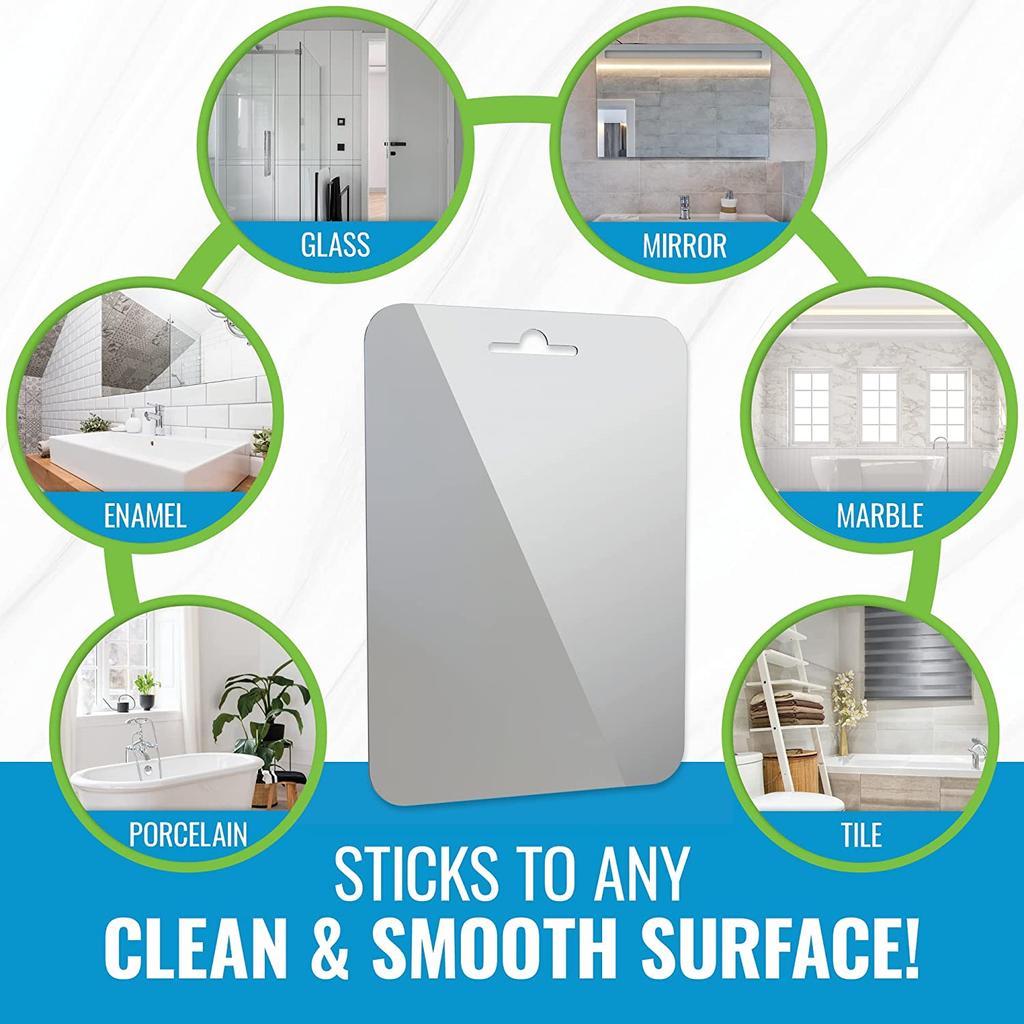 Big Size Acrylic Mirror for Bathroom Shower Unbreakable Fogless Fog Free Travel Size Washroom Accessory Shaving Mirror
