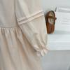 Girls Spring Autumn Long Sleeve Embroidered Dress Soft Loose Solid Cotton Princess Dress For Kids