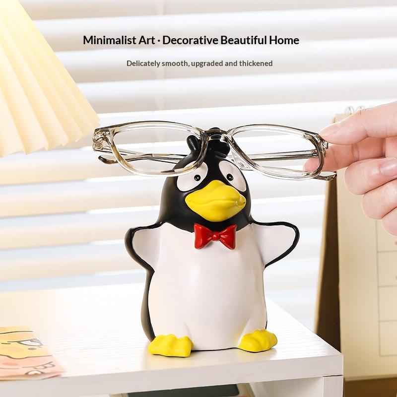 Suporte de Óculos Panda Invertido Fofo Suporte de Óculos de Mesa de Escritório Rack de Armazenamento de Óculos de Sol Ornamento de Decoração de Quarto Doméstico