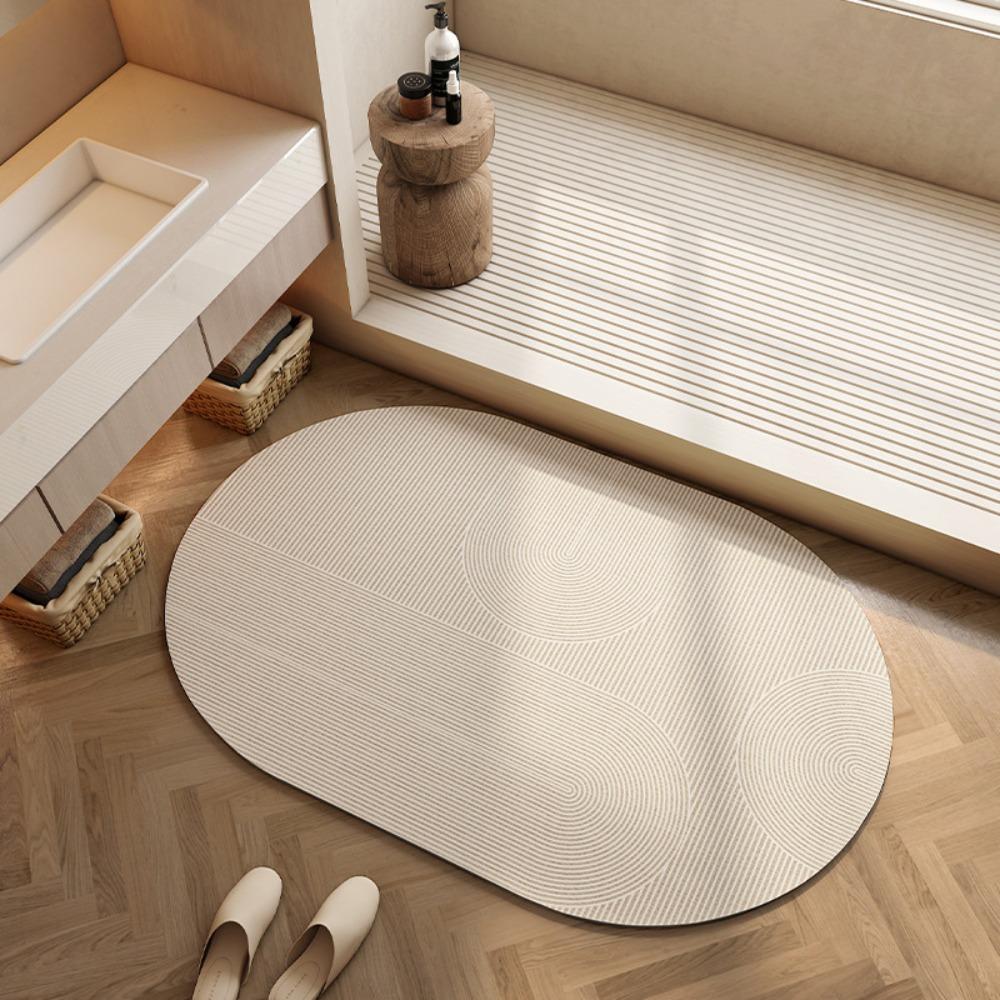 40*60cm Absorbent Bath Rug Mat Quick Dry Square Non-slip Area Bath Rug Crystal Velvet Ultra Thin Toilet Entrance Mud Mat