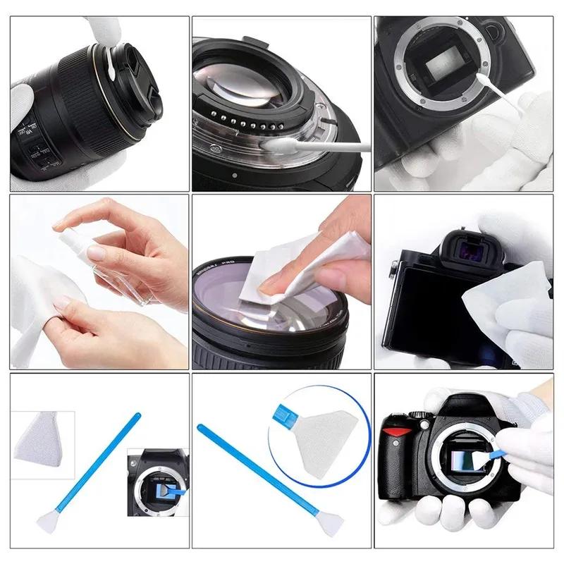 47-1PCS Camera Cleaner Kit DSLR Len Digital Camera Sensor Cleaning with Brush for Sony Fujifilm Nikon Canon SLR DV Cameras Clean