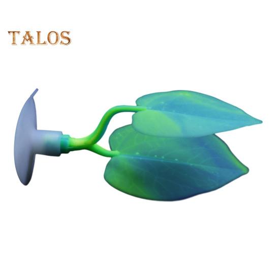 Fish Tank Leaf with Suction Cup Eco-friendly Vibrant Color Simple Installation Small Fish Tank Leaves Rest Bed Aquarium Supplies