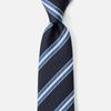 [Robert Fraser] Robert Fraser Tie, Brand Silk, Business Formal (StripedNavy)