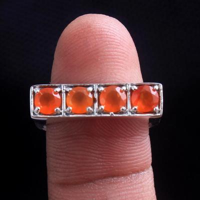 Carnelian Gemstone Statement Ring 100% 925 Sterling Silver Fine Jewelry Handmade Ring