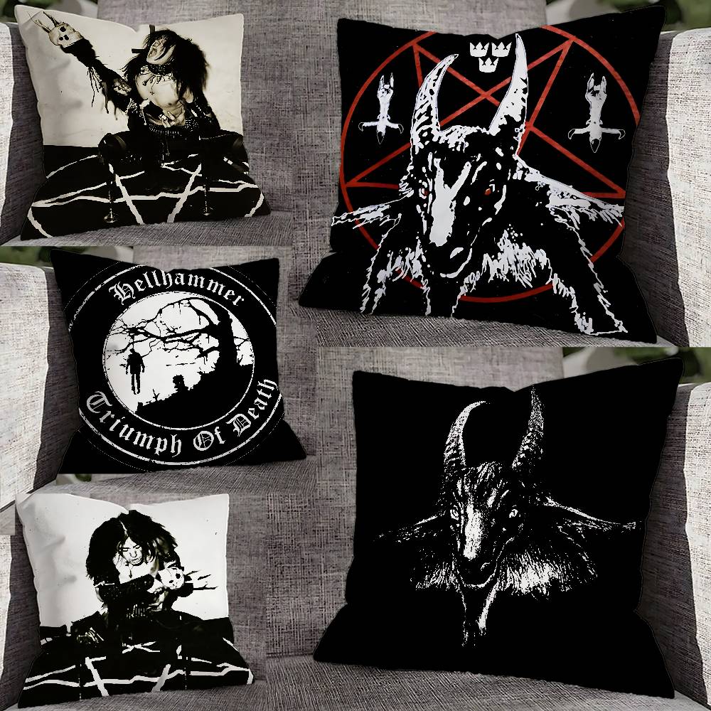 B-BathoryS Band Quorthon Throw Pillow Case For 45x45cm 40x40cm 55x55cm 50x50cm 30x30cm Square Car Pillowcase Shell