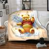 Winnie Pooh Angel Flannel Blanket Super Soft Warm Cozy Blanket For Sofa Bed Office Travel Allseason Home Decor Gift