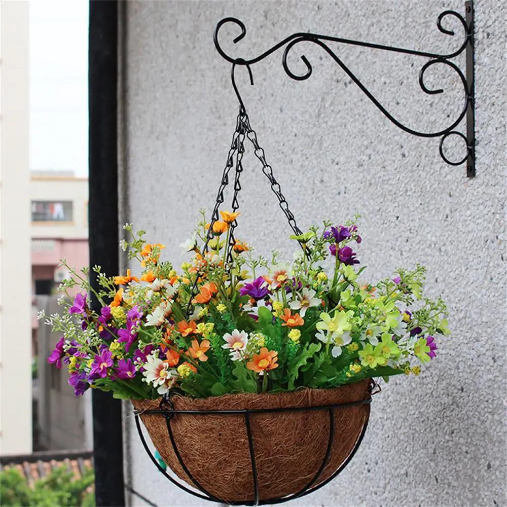 8/10/12/14 Inch Metal Hanging Basket For Plants Flower Garden Pot Planters Round Wire Plant Holder Pots For Home Balcony Decor