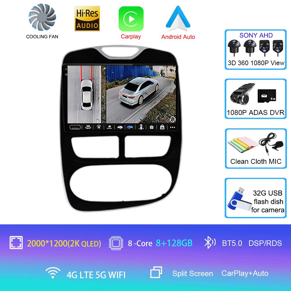 Android14 Car Radio For Renault Clio 4 2012-2016 Multimedia Video Player GPS Navigation Carplay &Android Auto 5G WIFI DSP BT5. 0