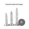 304 Stainless Steel Flat Head Hexagon Self-Tapping Countersunk Screw