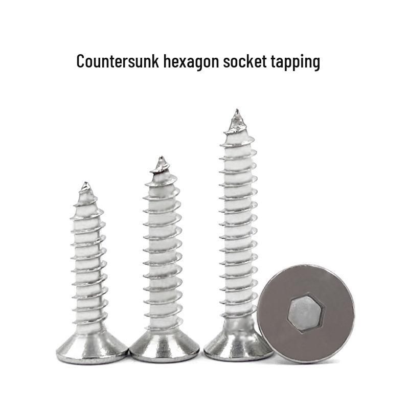 304 Stainless Steel Flat Head Hexagon Self-Tapping Countersunk Screw