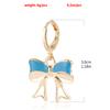 Cross-Border Jewelry Amazon Hot-Selling Alloy Colored Drip Bow Earrings New Internet Celebrity Temperament Earrings