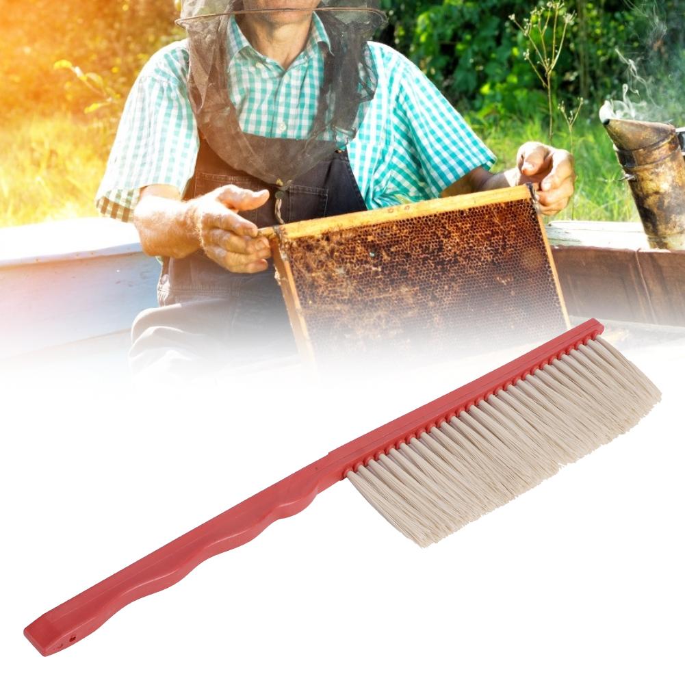 

Single Row Beehive Bee Brush Beekeeping Cleaning Tool with Plastic Handle for Beehive