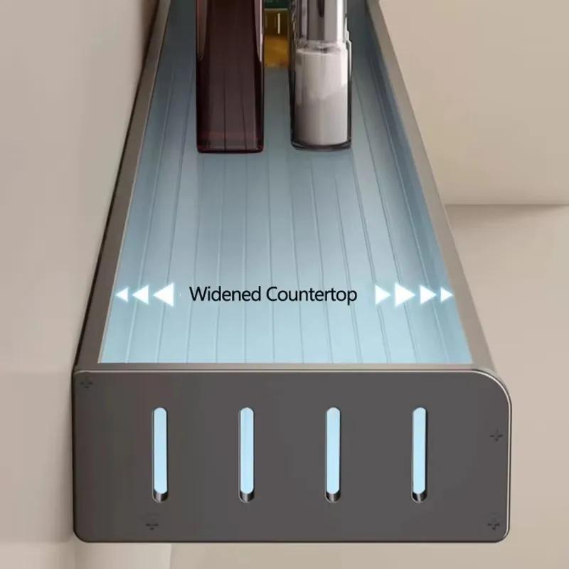 Wall Mounted Kitchen Spice Storage Seasoning Bottle Storage Rack Kitchen Storage Wall Shelf Organizers Hanging Hook Rack