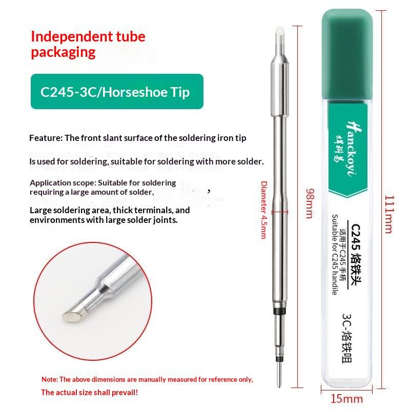 C210 C245 Soldering Iron Tip Universal T245 Handle Suitable for Soldering Station Mobile Phone Motherboard Repair Professional Tools