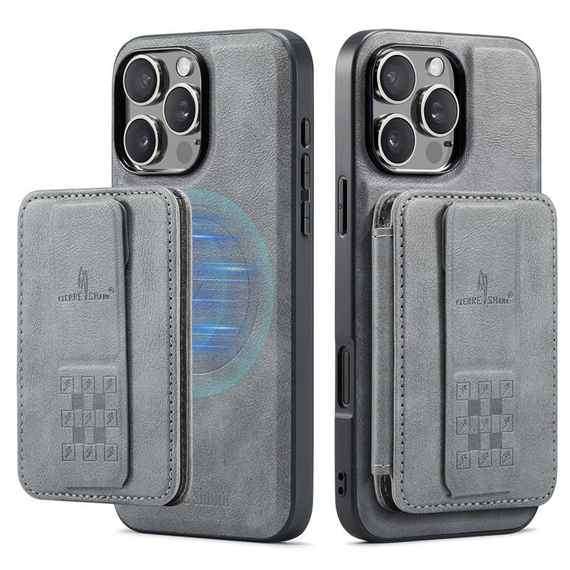 2 in 1 Removable Magnetic Card Wallet Case For iPhone 11 12 13 14 15 16 17 Pro Max Air Retro Leather Card Slots Stand Cover
