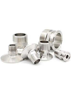 1/4" 3/8" 1/2" 3/4" 1" -4" NPT Male X 0.5" 0.75" 1.5" 2" -4" Tri Clamp Connector Pipe Fitting 304 316L Stainless Steel Sanitary