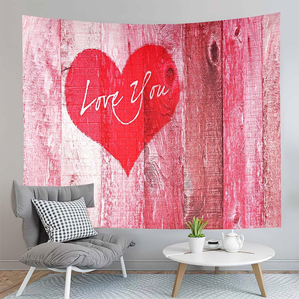 Love Heart Tapestry Romantic Lover Tapestry Creative Gift Tapestry Wall Hanging Decor Tapestries Bedroom Home Living Room Dorm