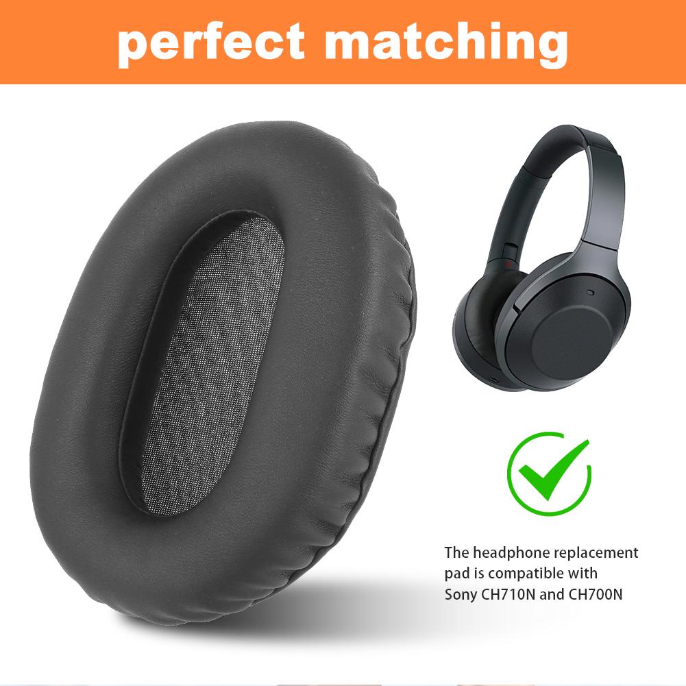 Replacement Ear Pads Covers Soft Protein Leather Headphones Ear Cushions Memory Foam Ear Cups Cover for Sony WH-CH710N Headphone