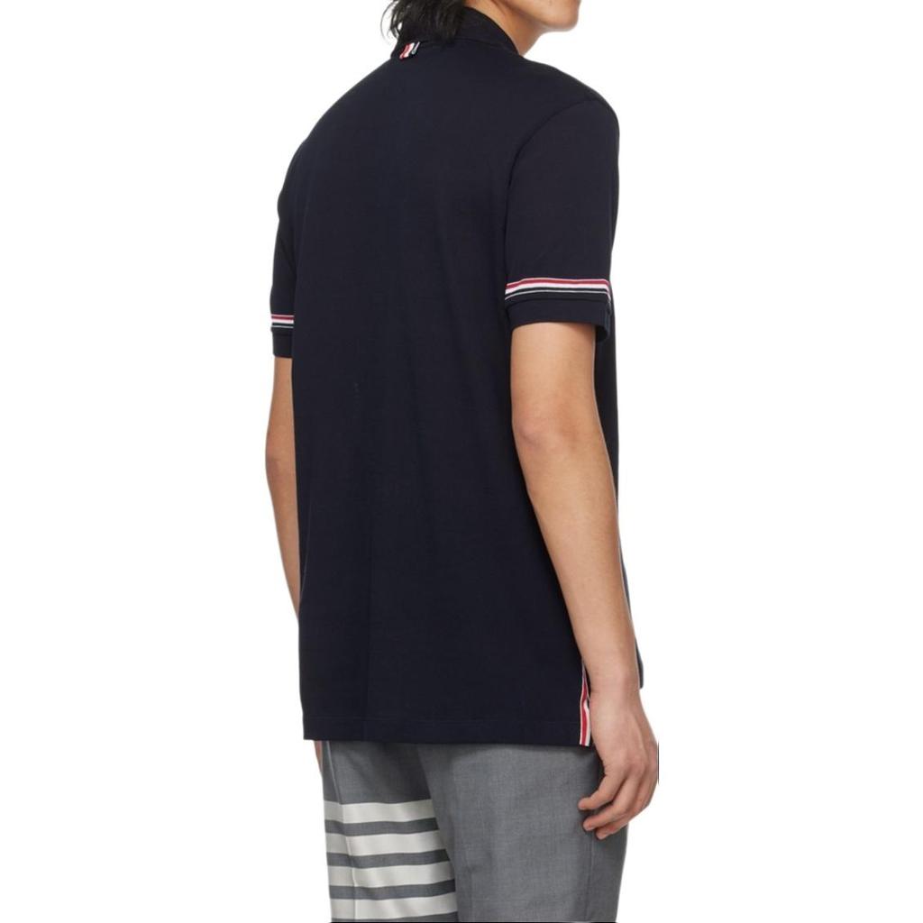 THOM BROWNE Поло с полосками Rwb с коротким рукавом Мужское MJP193A-J0129-415