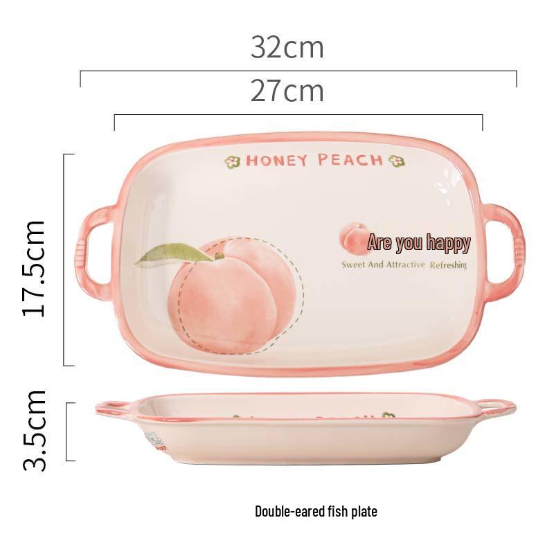 Buntes Unterglasur Keramik Geschirr Set: Reisschüssel, Teller und Suppenschüssel Kombination