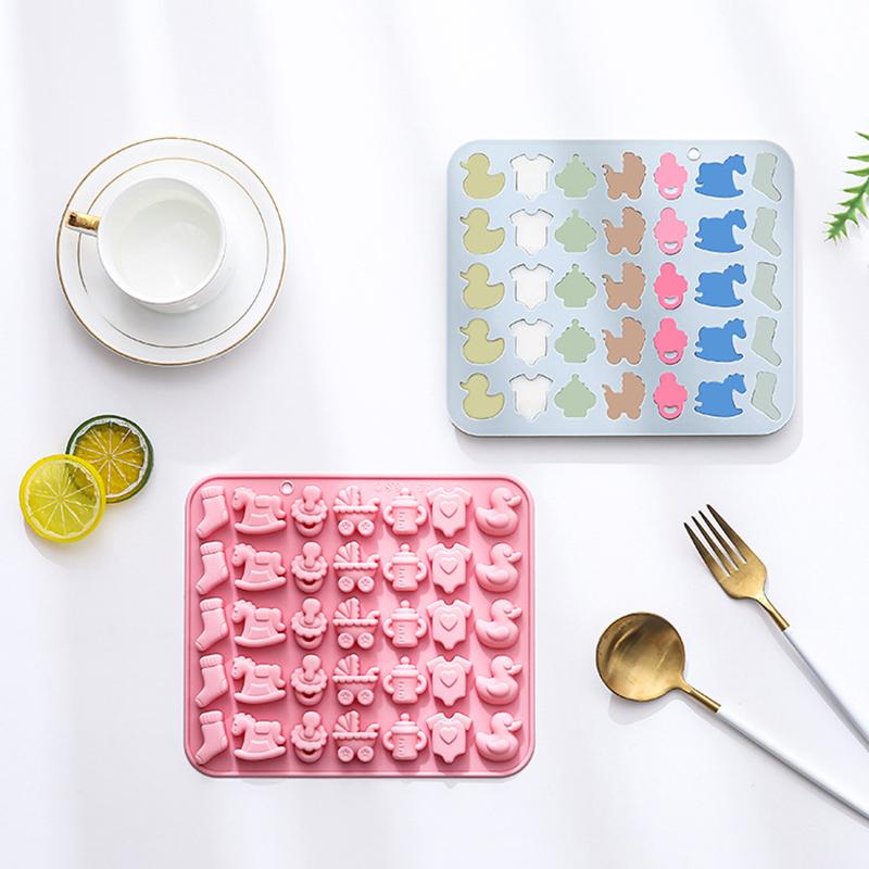 Baby Shower Chocolate Mold, Baby Theme Silicone Mold For Candy Gummy, Baby Onesie, Baby Bottle, Pacifier Baking Mold