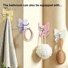 Corner Storage Hooks Rotating Butterfly Adhesive Wall Hooks, 3-Prong No-Drill Swivel Hangers, with Flexible Adjustable Angle Space-Saving Hook,