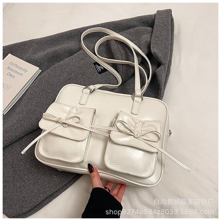 

Retro Portable Tote Bag Women s Premium 2025 New Trendy Simple Commuter Underarm Bag Casual Backpack
